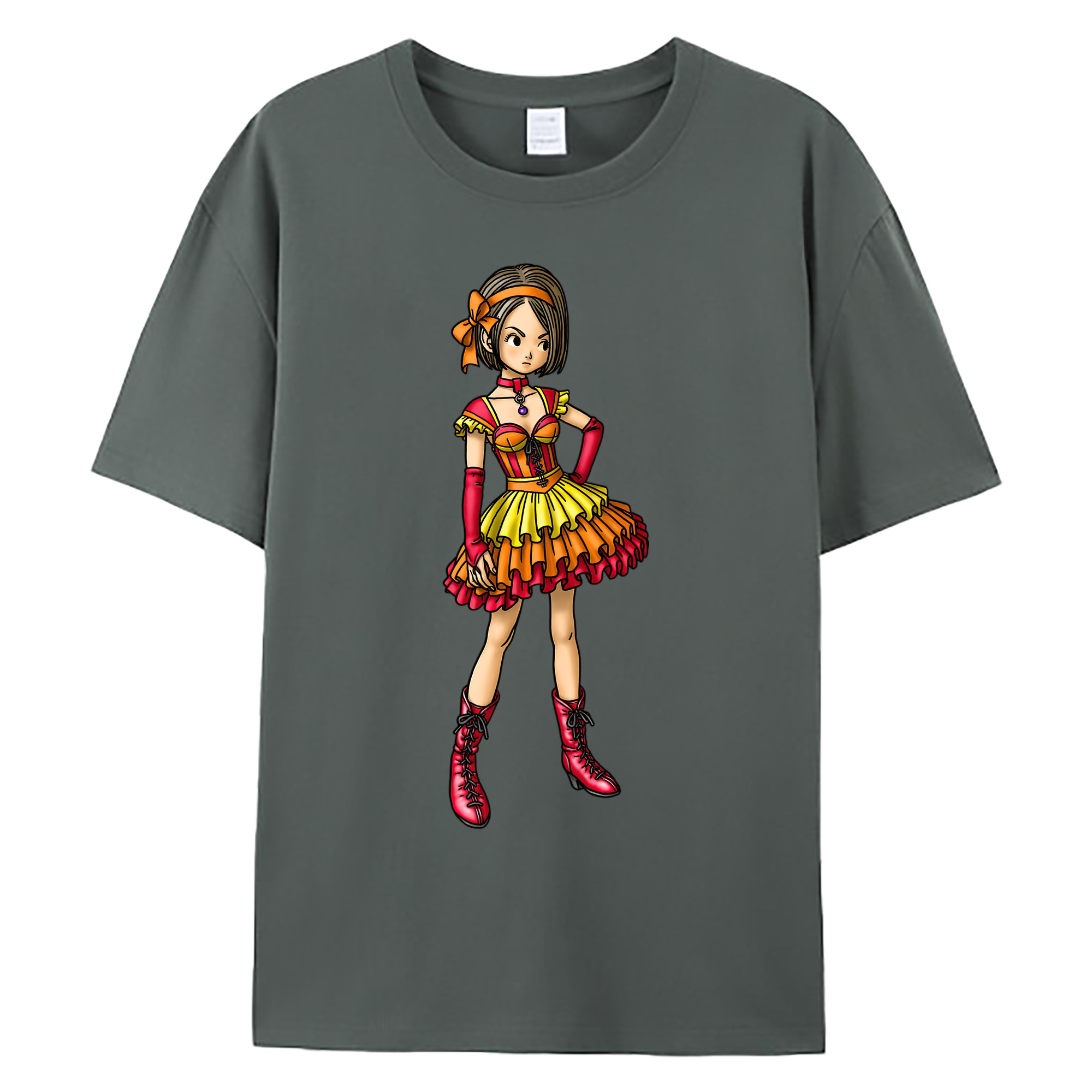 （画像用） ドラゴンクエスト Doragon Kuesuto Dragon Quest 綿100％ メンズ半袖Tシャツ｜肌触りやわらか＆通気性